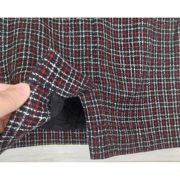Casual Corner Annex Petites Skirt Size 6 Black/Red Plaid - Picture 5 of 9